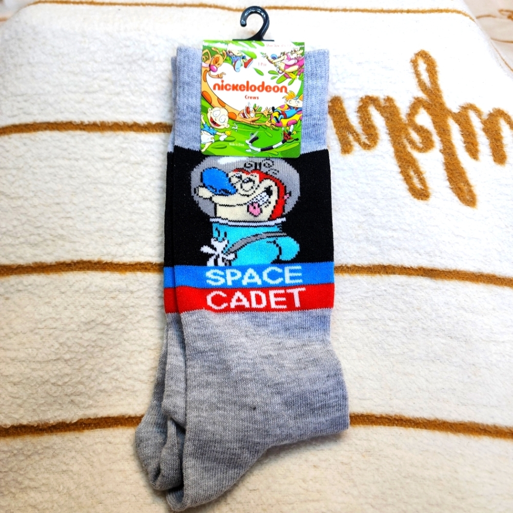 Nickelodeon Ren Space Cadet Crew Socks. NWT.